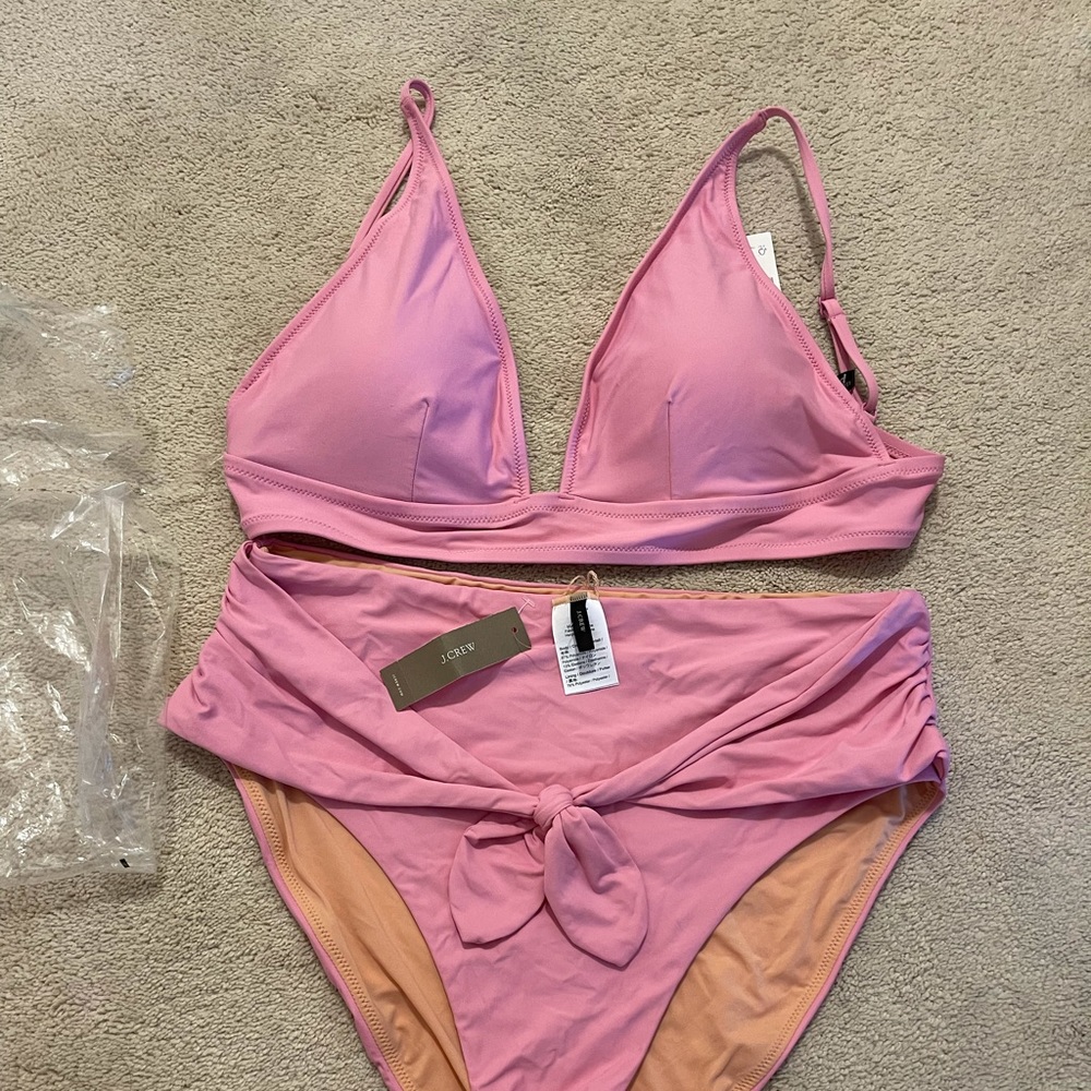 J. Crew swim set padded high waisted